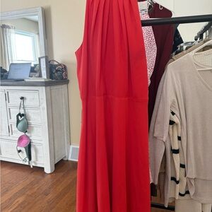 Express One Shoulder Red Dress